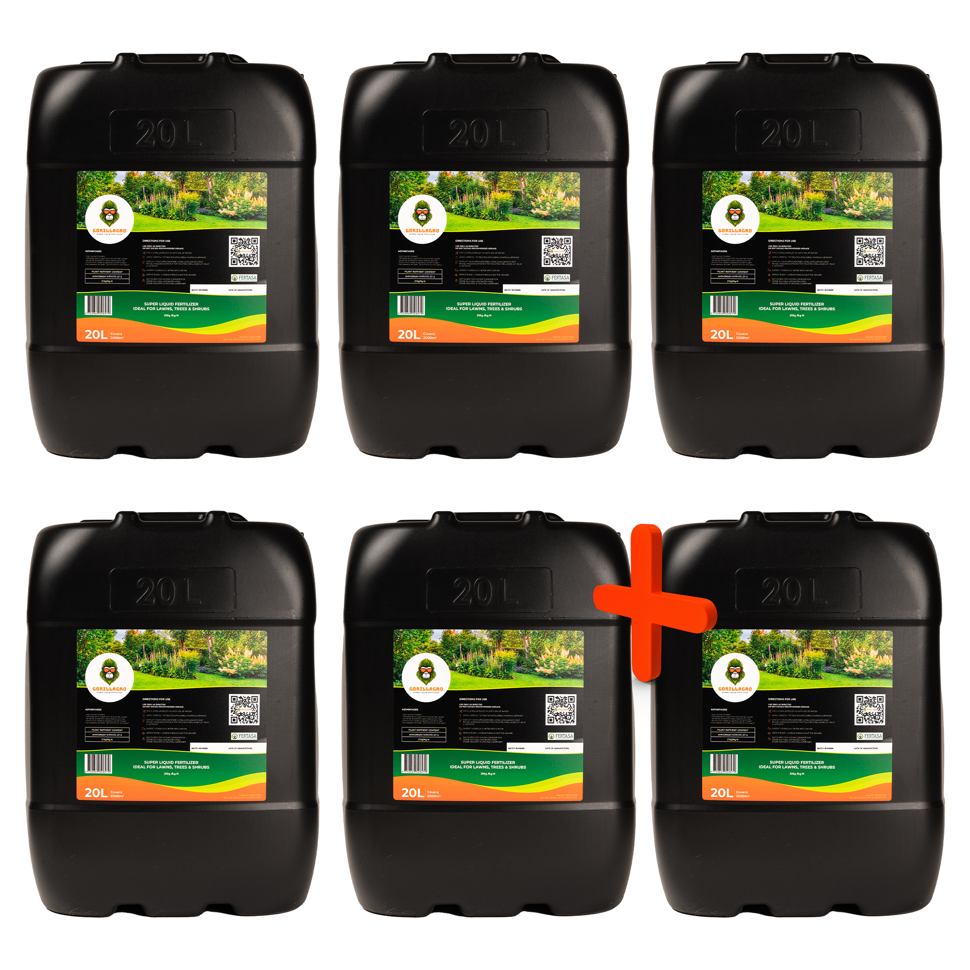 6-Pack 20L GorillaGro - Get 1 Free